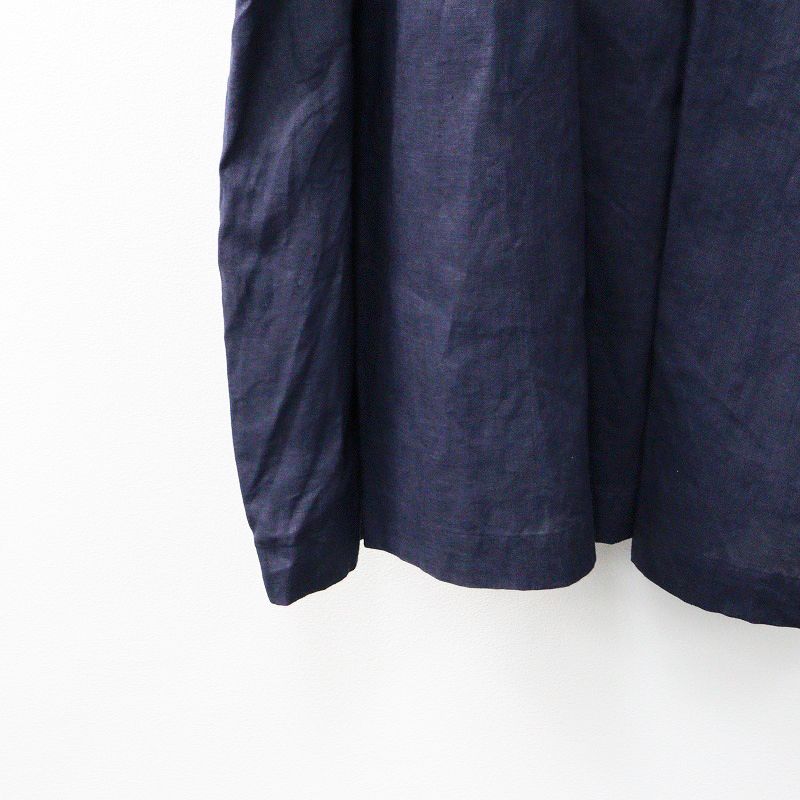 アトリエナルセ atelier naruse リネンシャツ ギャザーワンピース