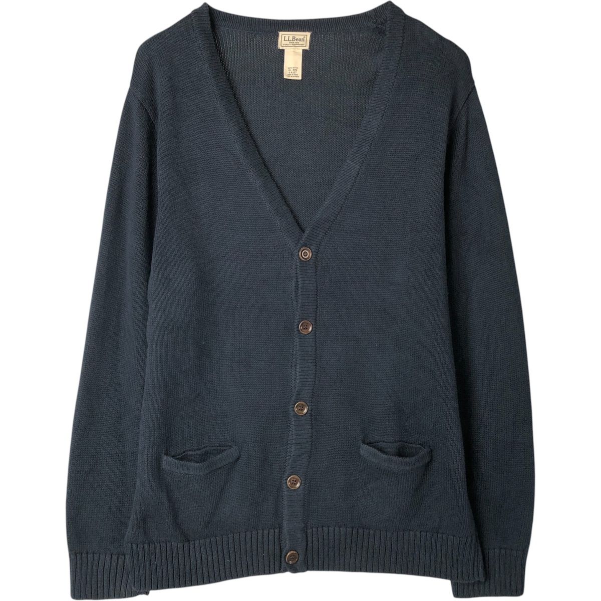00年代　エルエルビーン　コットン　カーディガン　ネイビー　古着 00年代〜 L.L.Bean エルエルビーン コットンニットカーディガン