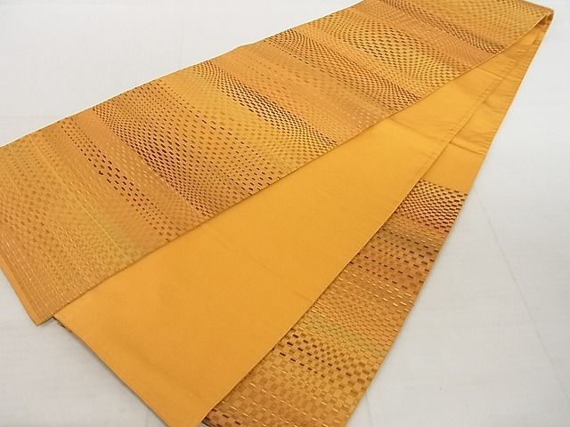 平和屋着物◎六通柄袋帯 幾何学文様 正絹 逸品 AAAO9397jh