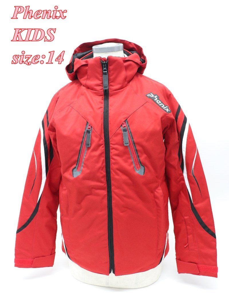 Phenix フェニックス ジュニア スキージャケット サイズ14 レッド ES3G20T71 スポーツ キッズ 子供服 R2509-224