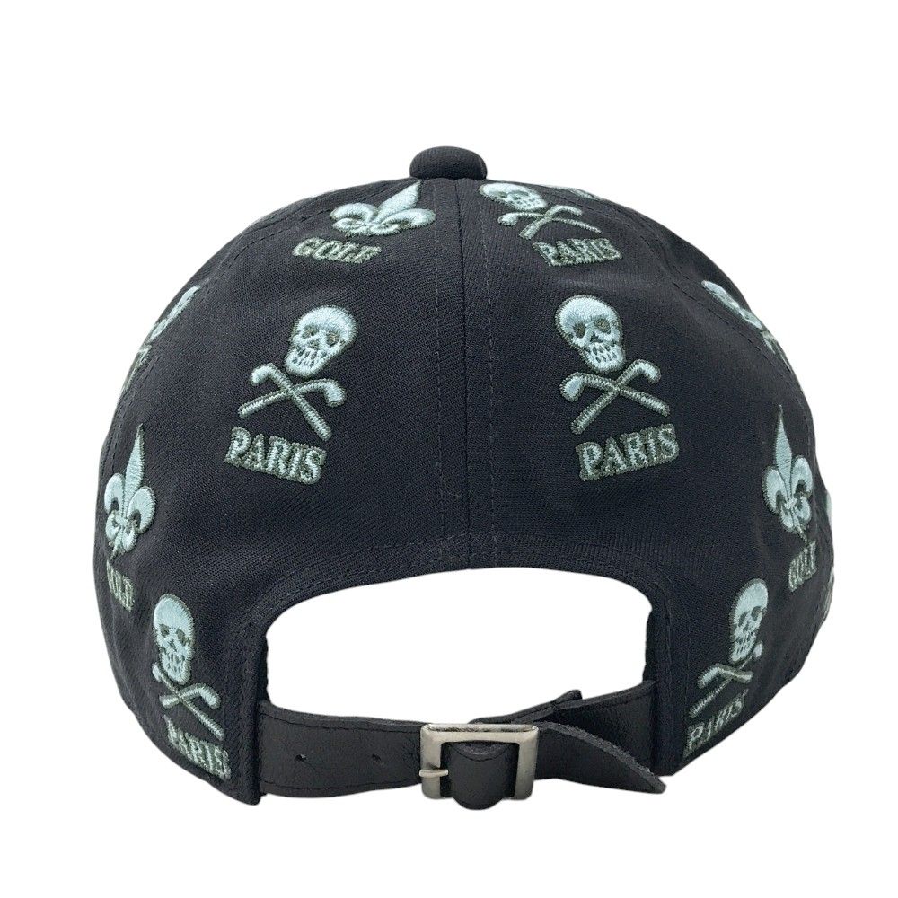 MARKu0026LONA マークアンドロナ キャップ スカル刺繍総柄 ネイビー系