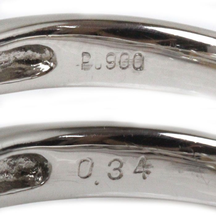 Pt900プラチナ リング・指輪 パール約12.3mm ダイヤモンド0.34ct 12号