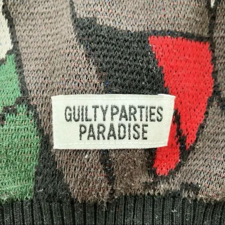 ワコマリア 天国東京百女柄図 ニット ジャガード カーディガン サイズM