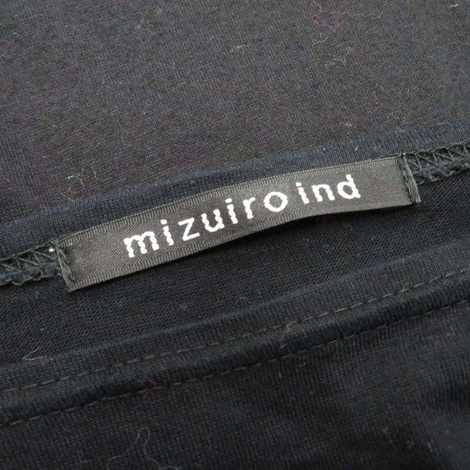 ミズイロインド mizuiroind Tシャツ カットソー 半袖 ブラック系 749181i