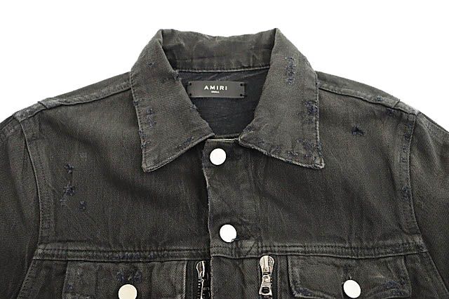 アミリ AMIRI MX2 Damage Biker Denim Jacket ダメージ 加工 アミリ AMIRI MX2 Damage Biker Denim Jacket ダメージ 加工