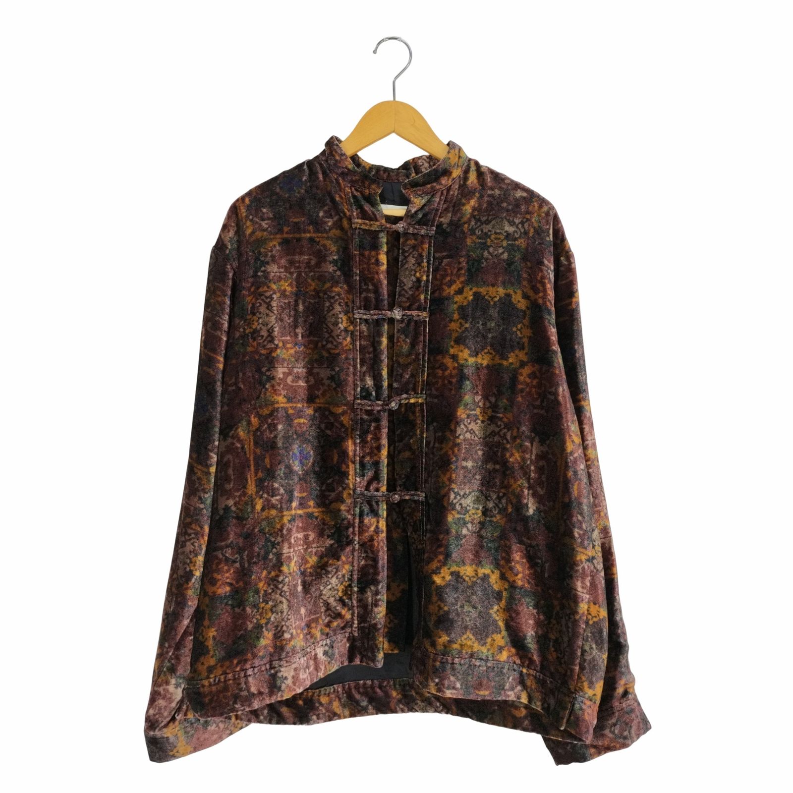 トーガビリリース TOGA VIRILIS VELVET PRINT SHIRT ベロアチャイナ