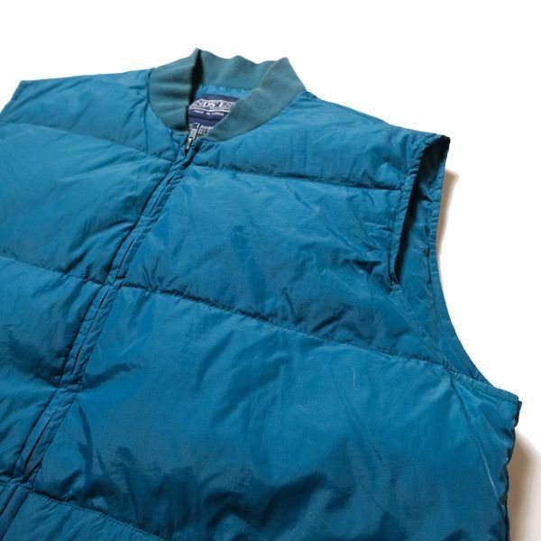 80's 90's ランズエンド フルジップ ナイロン ダウンベスト (L