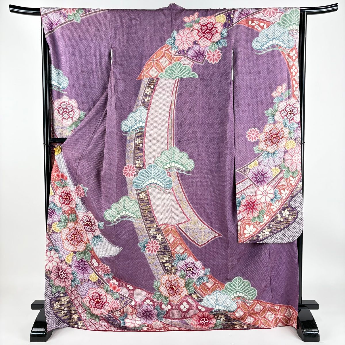 振袖/鼓草花金彩染め分け紫中古美品振袖set/身丈167.5裄丈66.5紫成人式 楽天市場】【中古】【購入品】振袖 フルセット Mサイズ 古典柄
