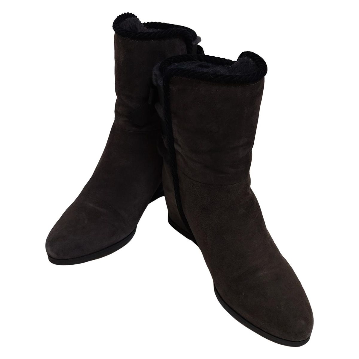 LANVIN en Bleu ランバンオンブルー ショートブーツ 23 レディース - グレー