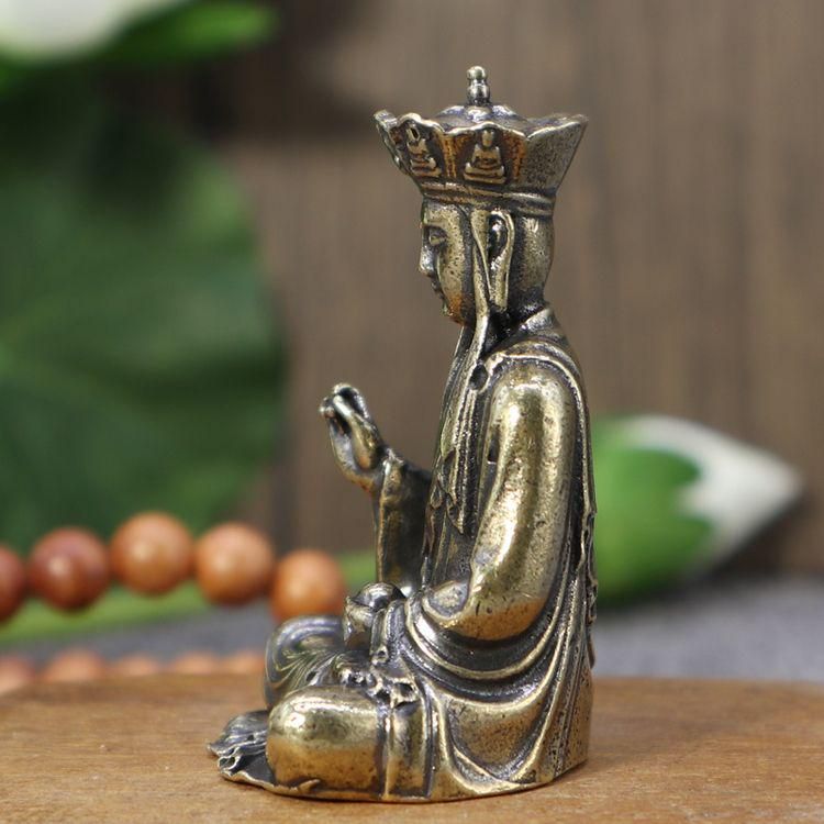 仏教美術 九華山地蔵王仏像 小仏像 銅製 銅器 - メルカリ