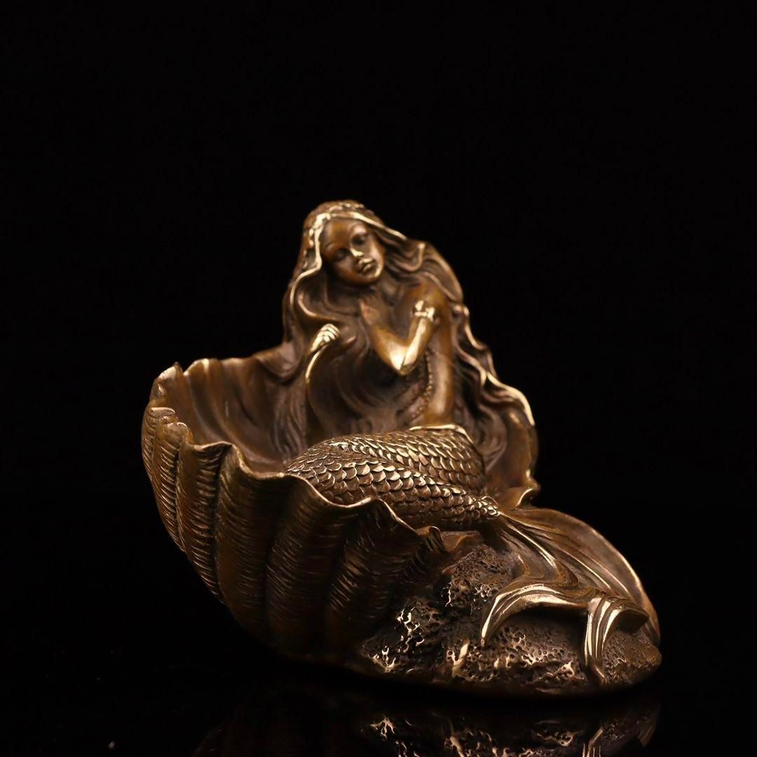 銅製 美女銅像 立体女神 人魚 筆置き 筆入 書道具 文房具 銅製 美女銅像 立体女神 人魚 筆置き 筆入 書道具 文房具 銅製 美女銅像