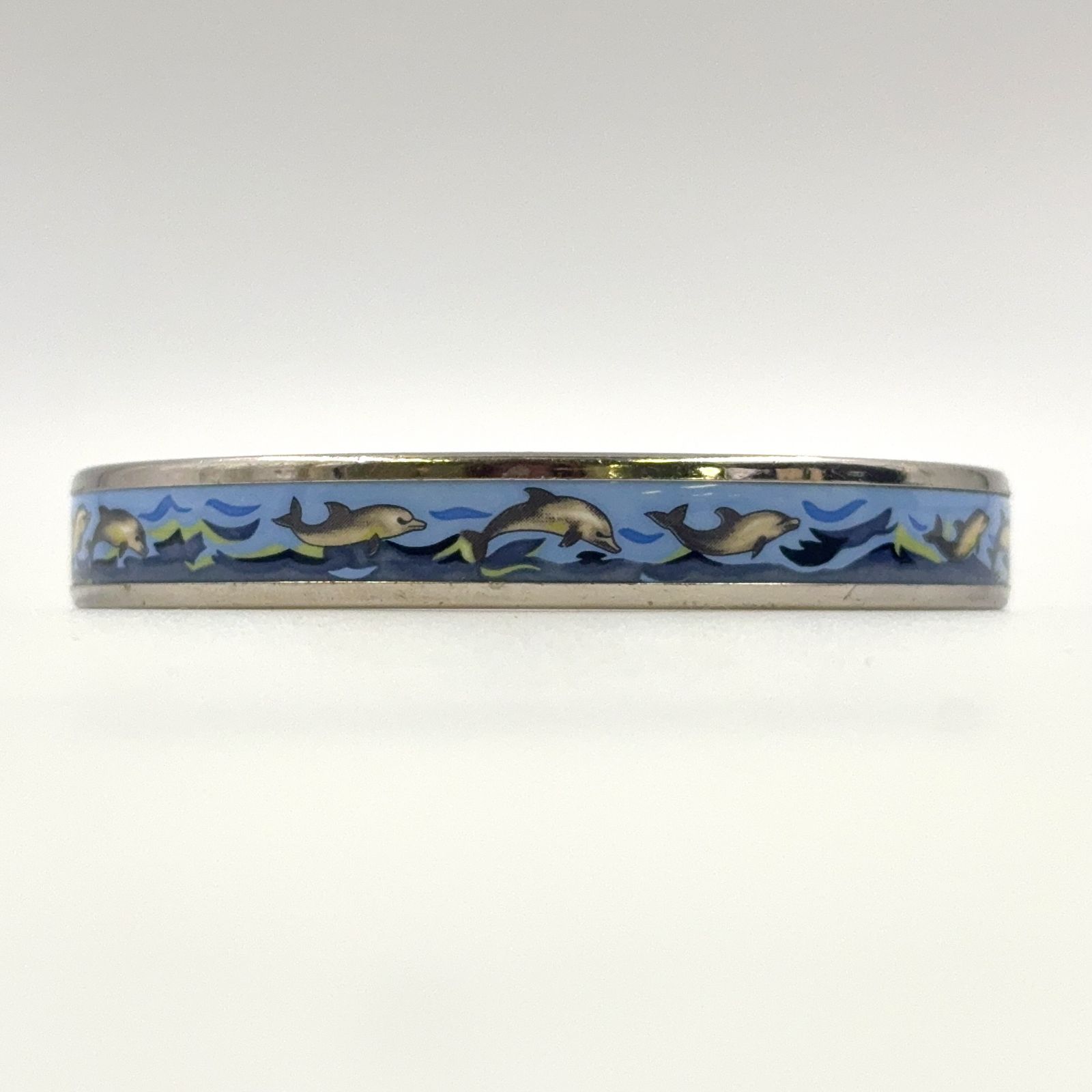 HERMES エマイユ メタル×エナメル ブルー ブレスレット