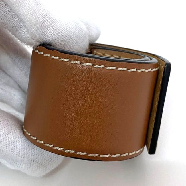 ロエベ ブレスレット ブラウン アナグラム 美品 レザー 中古 LOEWE