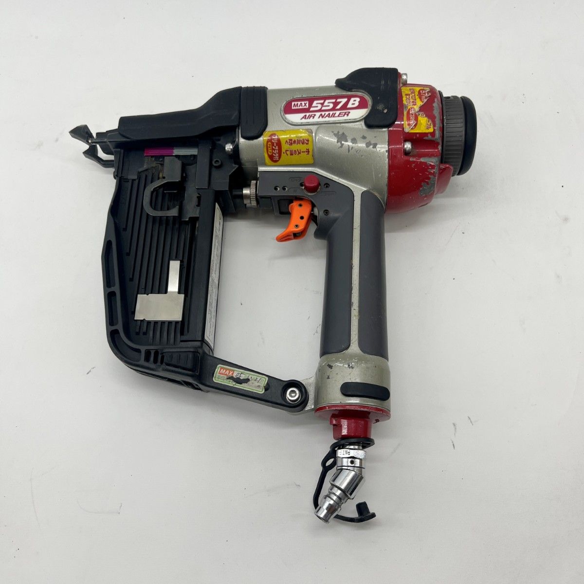 〇〇MAX マックス エアネイラ TA-557B|957Tフロア 常圧 557B シルバー×レッド