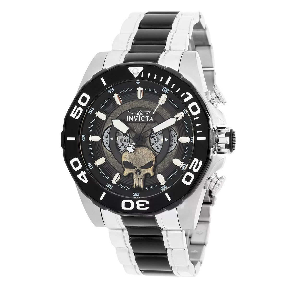 インビクタ◆　MARVEL パニッシャー◆　マーベル　◆インヴィクタ◆シルバーゴールド　INVICTA  model 38180 |