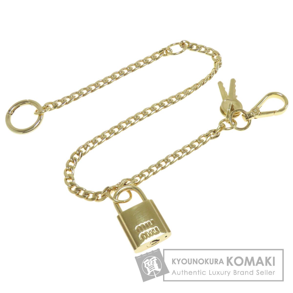 MIUMIU ミュウミュウ バッグチャーム 鍵 カデナモチーフ キーホルダー 金属製 レディース