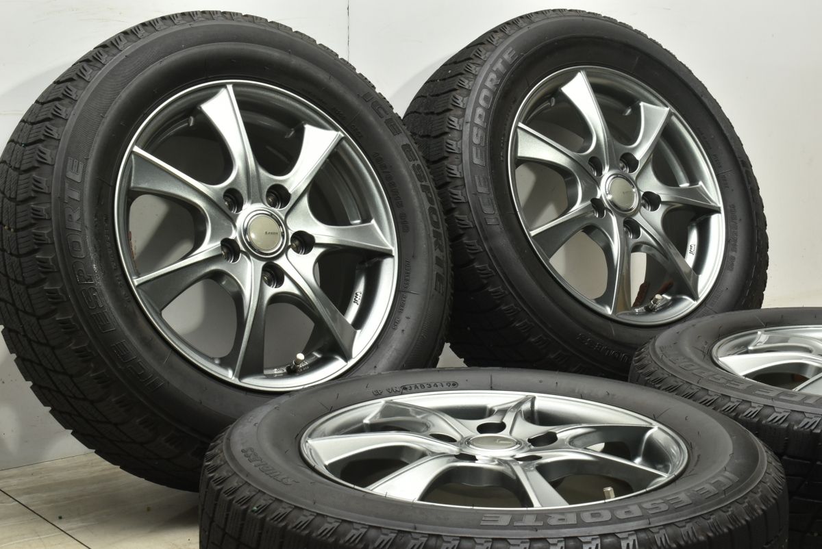 美品】LEBEN 15in 6J +52 PCD114.3 アイスエスポルテ 195/65R15 ノア 