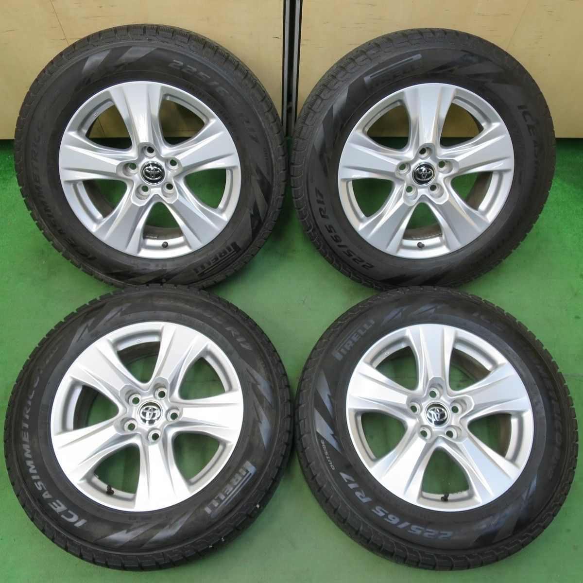 ブリヂストン スタッドレス 17インチ euro tech ユーロテック スタッドレス+ホイール 17インチ 4本 バリ山