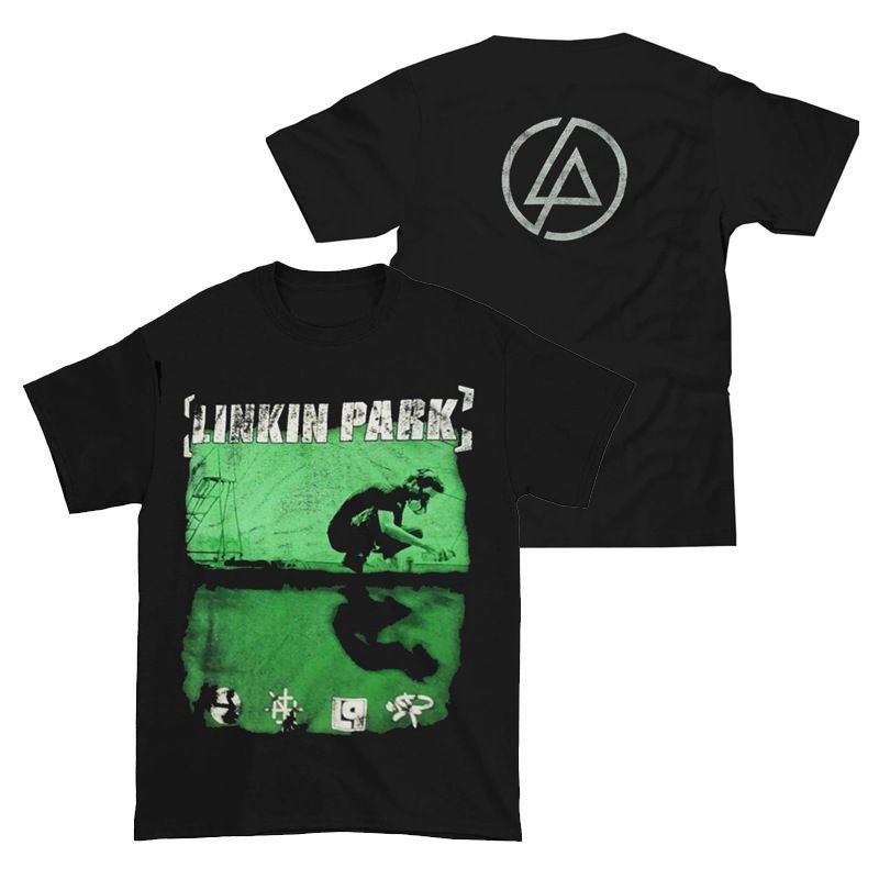 【2024新春福袋】 tシャツ Park Linkin メンズ ブラックtシャツ 両面プリント トップス