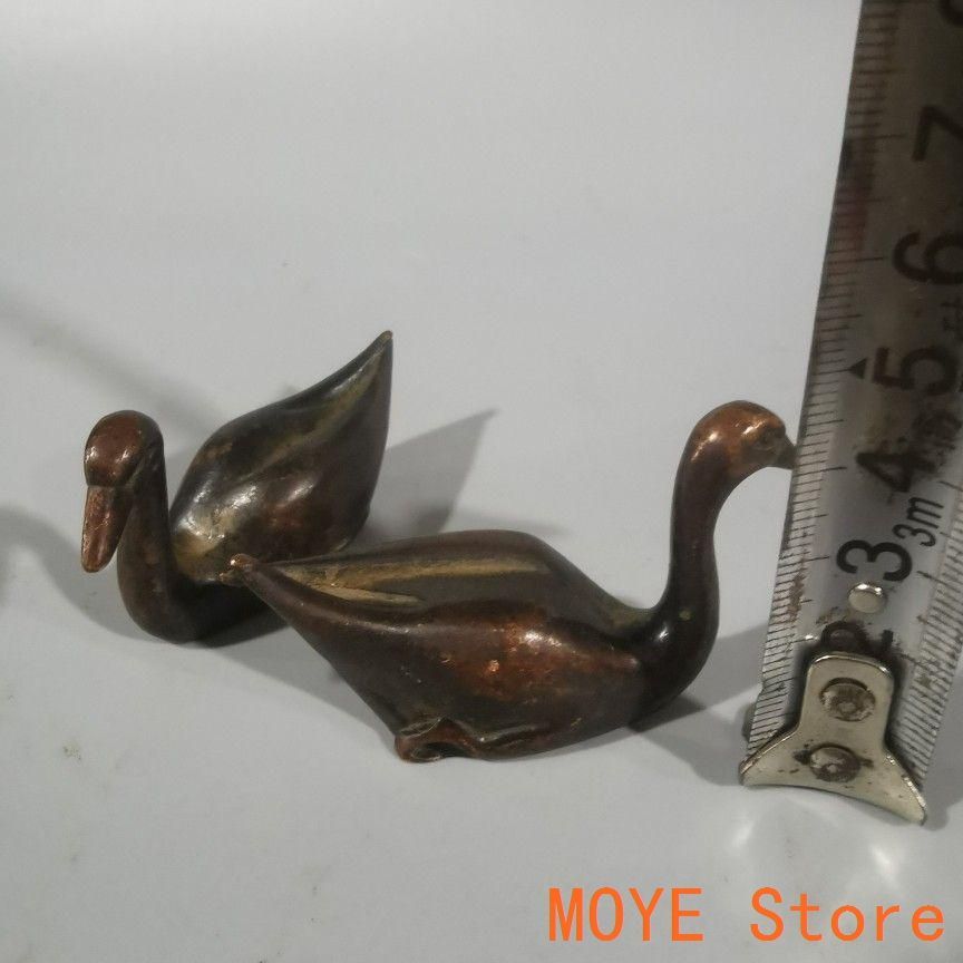 銅細工 白鳥の壺 茶道具 香道具 装飾品 工芸品 美術品 置物 銅 細工 茶道具 香道具 白鳥 書房定規 ペン置き 文鎮 工芸品