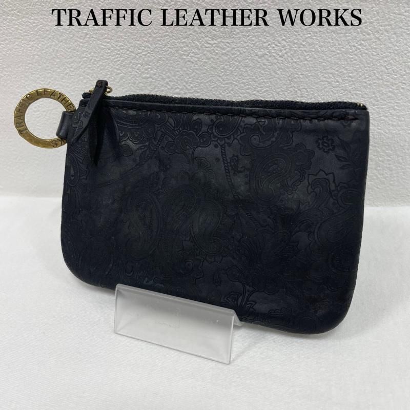 レザー レザー 財布 コンパクト財布 TRAFFIC LEATHER WORKS トラフィック レザー カードケース コインケース ペイズリー 真鍮