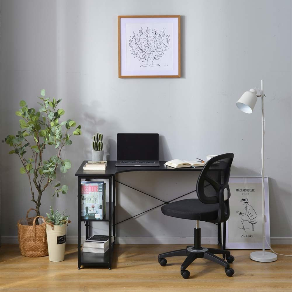 書斎机 シェルフ付きデスク