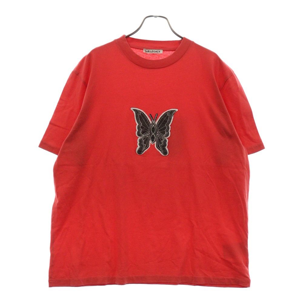 OUR LEGACY (アワーレガシー) schmetterling t-shirt シュメッターリング バタフライワッペン コットン クルーネック 半袖Tシャツ カットソー レッド M2226BRA
