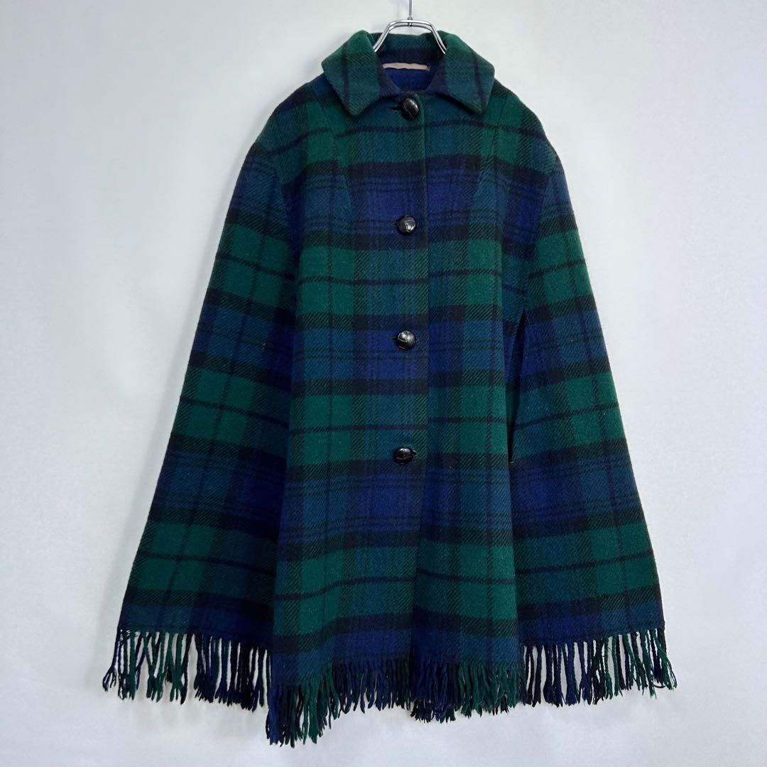 60-70s ランチコート ボア 古着 チェック くるみボタン アメカジ 新しい到着 神配色】タウンクラフト ボアランチコート 70s ボア
