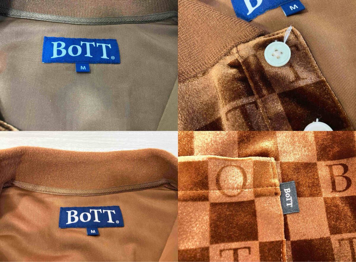 BoTTボット／22AW／Checkerboard Velour Polo／サイズM／ベロア／長袖 
