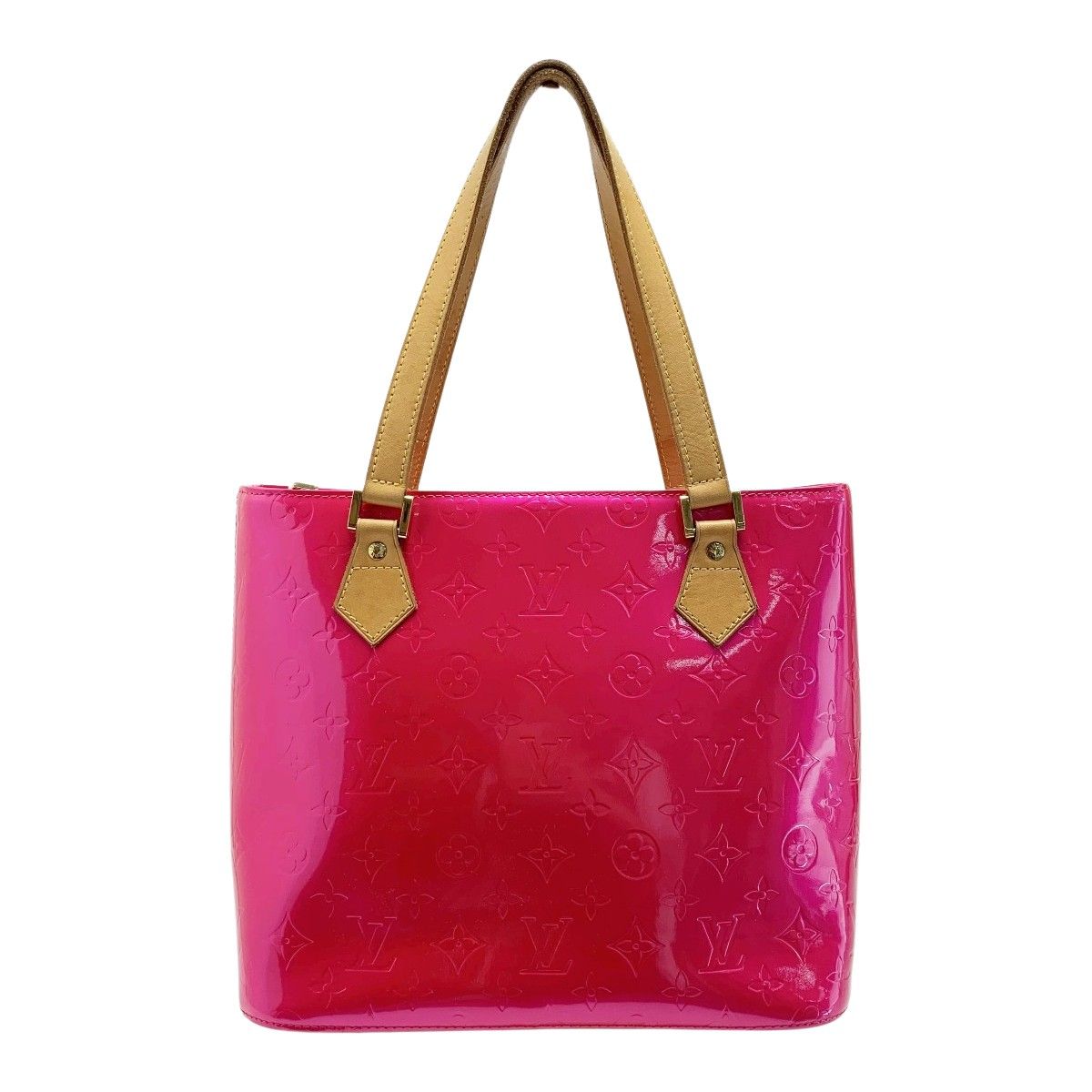 LOUIS VUITTON ルイヴィトン モノグラム ヴェルニ ヒューストン M9135F フランボワーズ ハンドバッグ レディース ゴールド金具