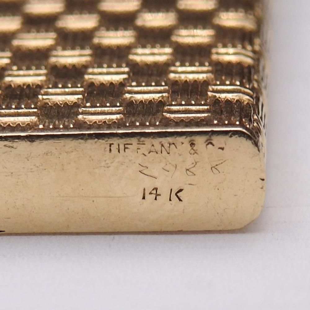 品 TIFFANY ティファニー 14K イエローゴールド オイルライター バスケット柄 ヴィンテージ ️喫煙具 メンズ レディース ️コレクター向け