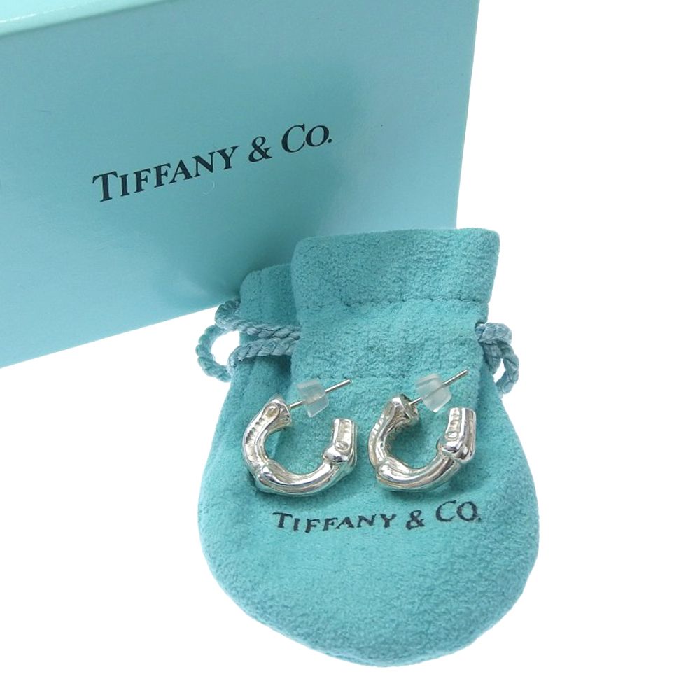 希少! 箱 保管袋付きTiffany ティファニー パールピアス SV925 Tiffany & Co. ティファニー パール ドロップピアス SV925