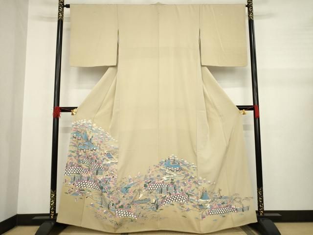 平和屋着物●本加賀友禅作家 村田幸司 色留袖 茶屋辻 正絹 AABA8251ck