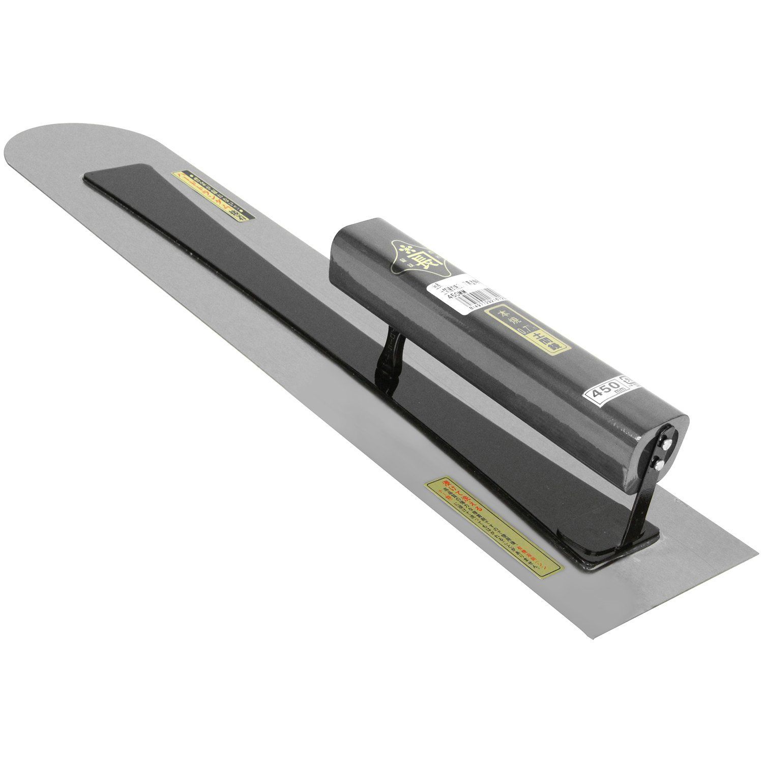 金長 土間鏝本焼 黒塗角柄 厚さ0.7×長さ450mm