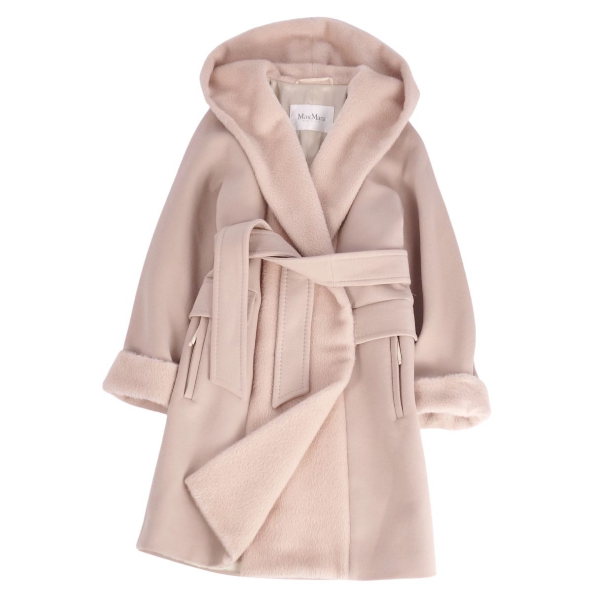 マックスマーラ Max Mara コート 白タグ ベルト付き ロングコー