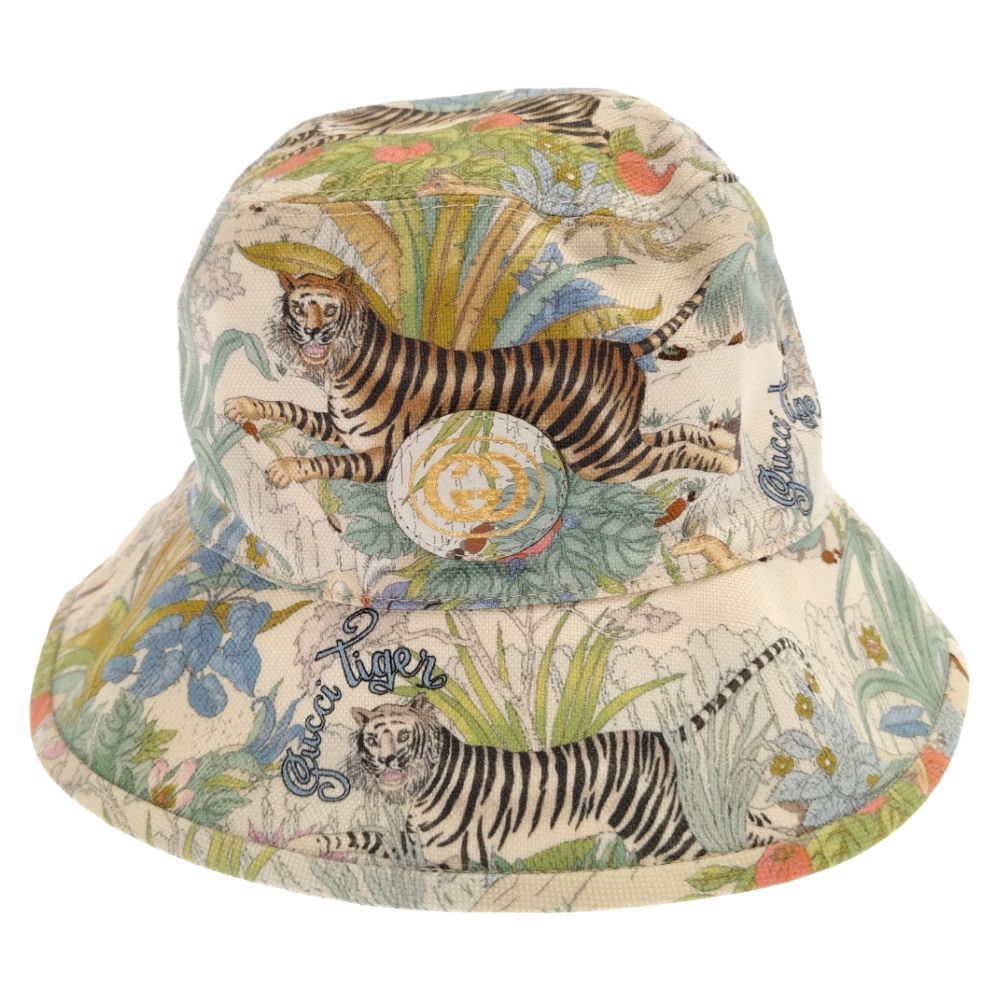 GUCCI グッチ 総柄コットン バケットハット 帽子 マルチカラー 687978 GUCCI (グッチ) 総柄コットン バケットハット 帽子 マルチカラー