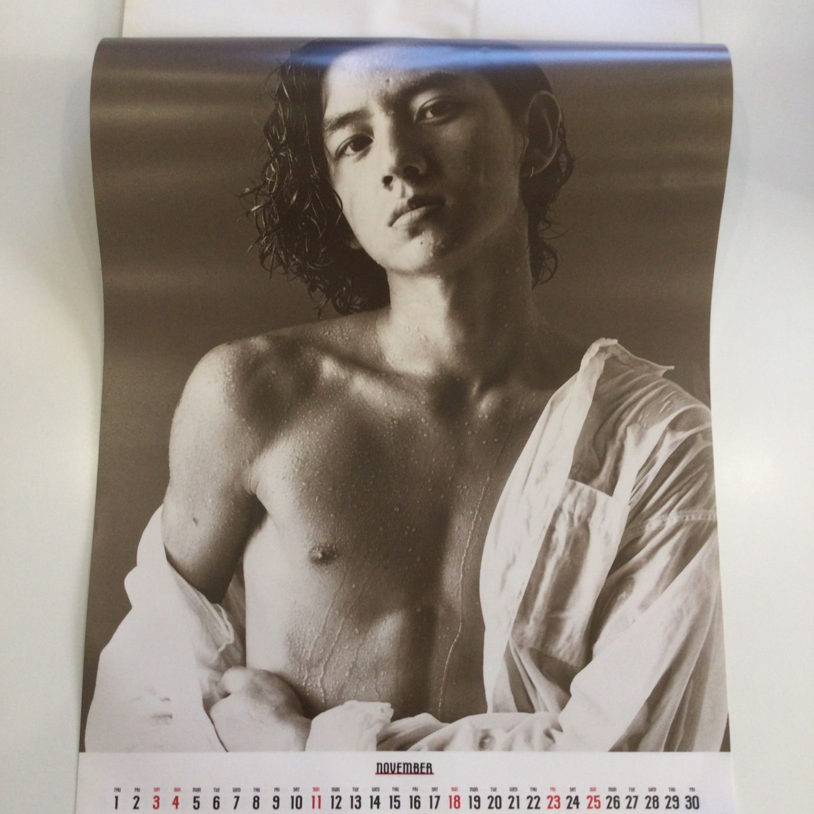 レア】 男闘呼組 1990年 カレンダー ＋ 特典ハンカチ付き 昭和レトロ