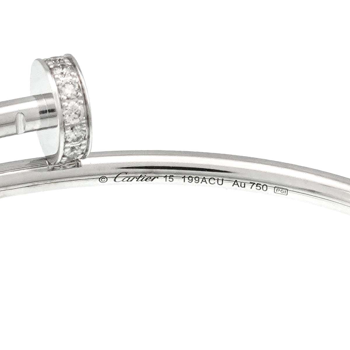Cartier ジュストアンクルブレスレット　ダイヤモンド　サイズ15 スモール 質屋の楠本商店 / カルティエ ジュストアンクル ブレスレット