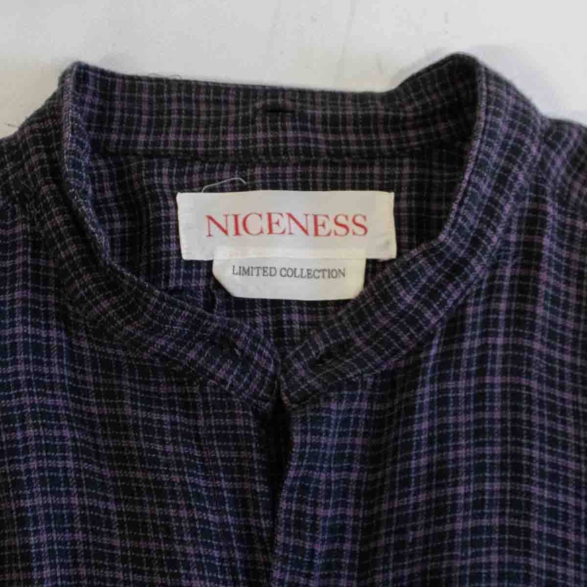 雰囲気抜群】NICENESS【21SS MILLER SHIRT】L ナイスネス チェック 