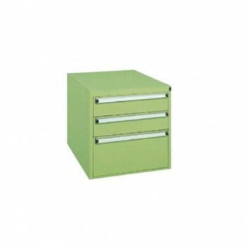 サカエ Wキャビネット 抗菌粉体塗装 457×580×450mm 引出し3段 W-3N