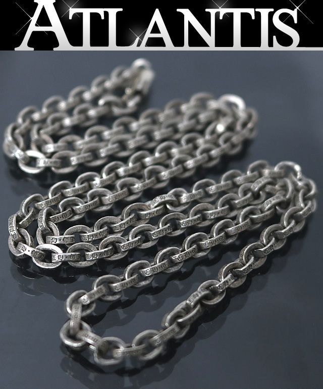 CHROME HEARTS 銀座店 クロムハーツ ペーパーチェーン ネックレス 24インチ メンズ シルバー SV925 100616