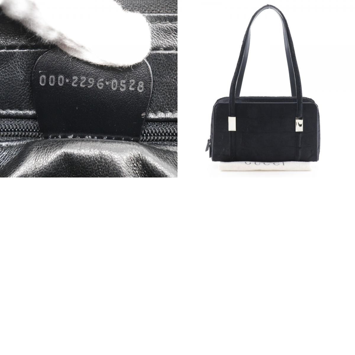 GUCCI】グッチ オールドグッチ 000.2296.0528 ハラコ 黒 レディース