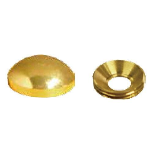 3営業日で発送 ダンドリビス 太鼓鋲ネジキャップ 真鍮メッキ 丸 10号 各50個