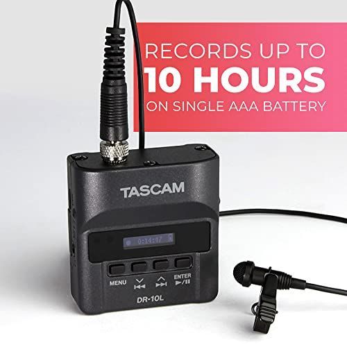 単品 TASCAM(タスカム) DR-10L ピンマイクレコーダー 黒 Youtube 音声