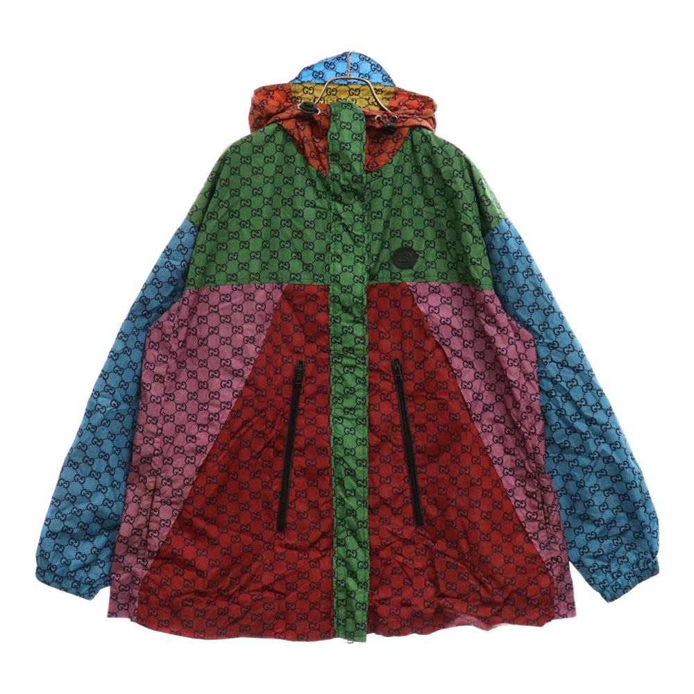 GUCCI (グッチ) 21SS Nylon Jacket Multicolor GGロゴ フーディー