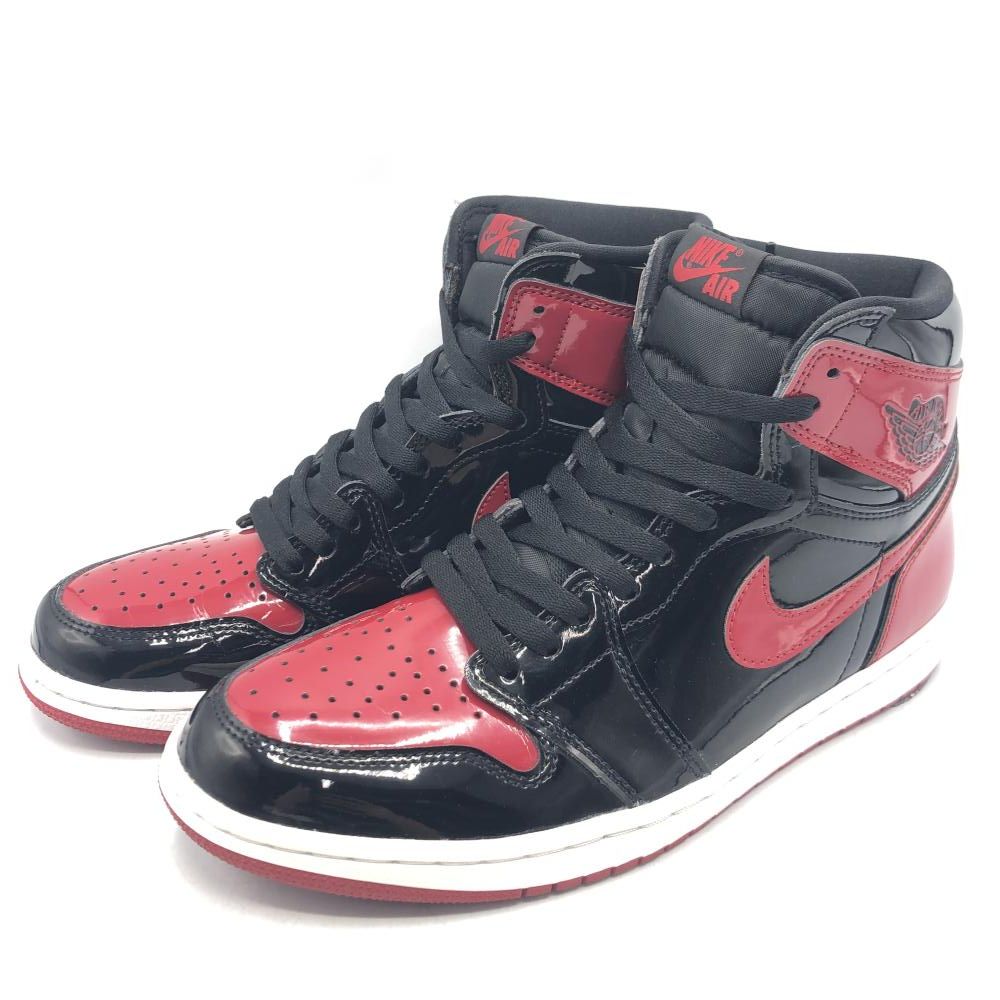 NIKE AIR JORDAN1 High OG Patent Bred 555088-063 28cm ナイキ エアジョーダン1 ハイ OG パテントブレッド 17