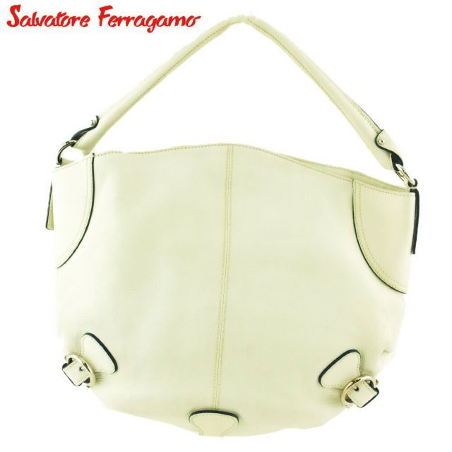 サルヴァトーレ フェラガモ トートバッグ ワンショルダー レディース ガンチーニ ホワイト 白 レザー Salvatore Ferragamo C4302