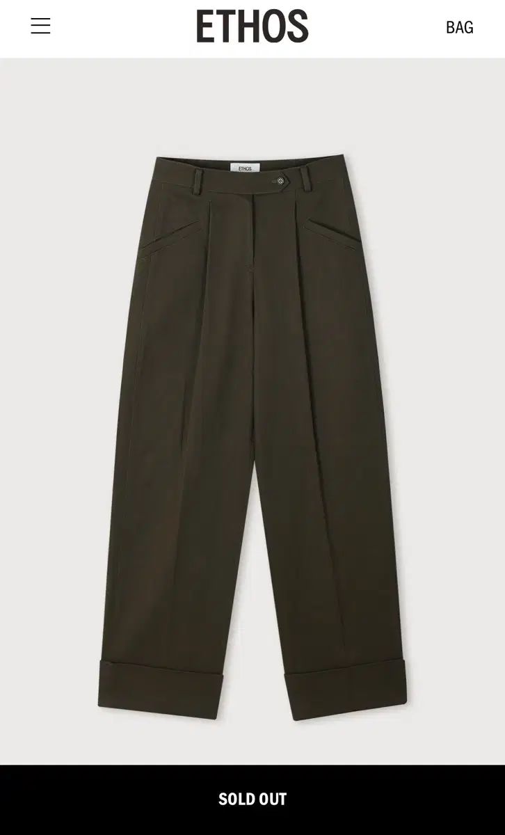 Ethos エートス ethos カブラ ワイド パンツ