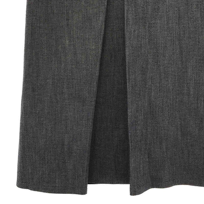 Drawer ドゥロワー レザーパッチ タック デニムスカート 36 Navy 新品】 Drawer / ドゥロワー | レザーパッチ タック デニム