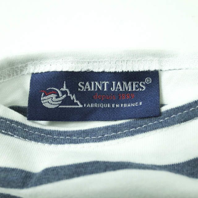 SAINT JAMES セントジェームス フランス製 PIRIAC - BORDER ピリアック ボーダーボートネックTシャツ 6PON(L) ブルー/ホワイト  半袖 トップス g8566 - メルカリ